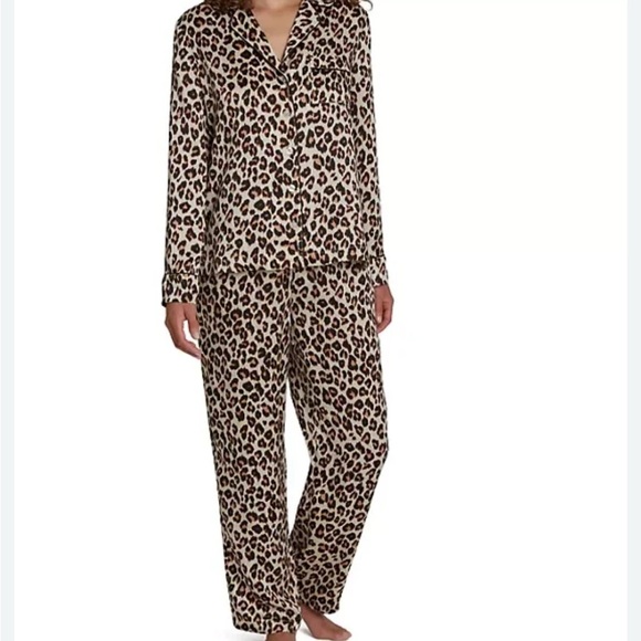 LOFT Other - LOFT Leopard Print Pajama Set - Brown and Black